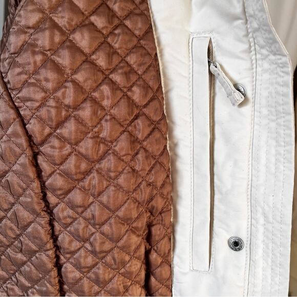 Lands End winter white quilted water repellent jacket size large - Picture 12 of 16
